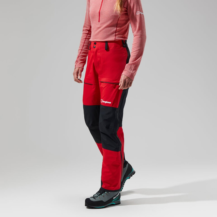 womens mtn guide gore-tex pro pant - redblack berghaus