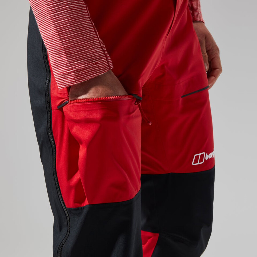 womens mtn guide gore-tex pro pant - redblack berghaus
