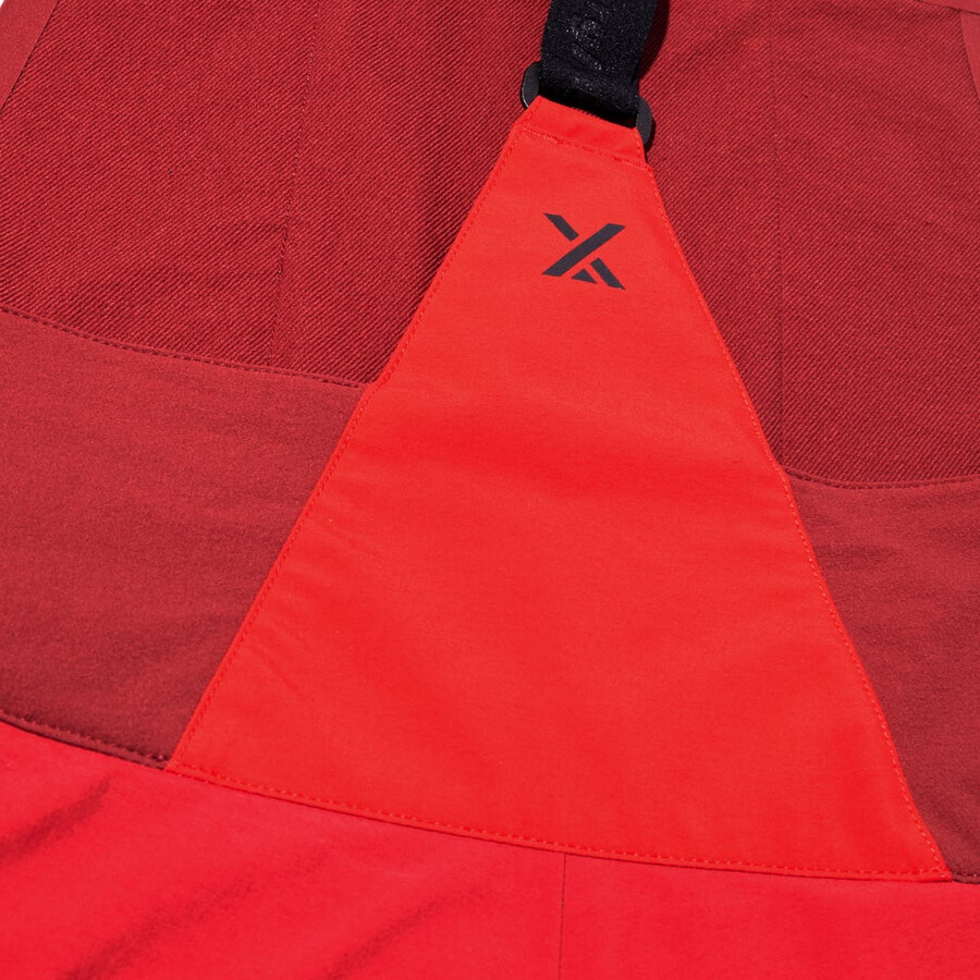 womens mtn arete descend gore-tex bib pants - red berghaus