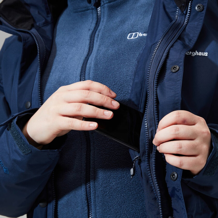 womens glissade gore-tex interactive jacket - dark blue berghaus
