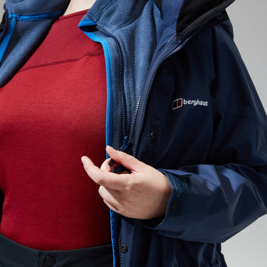 womens glissade gore-tex interactive jacket - dark blue berghaus