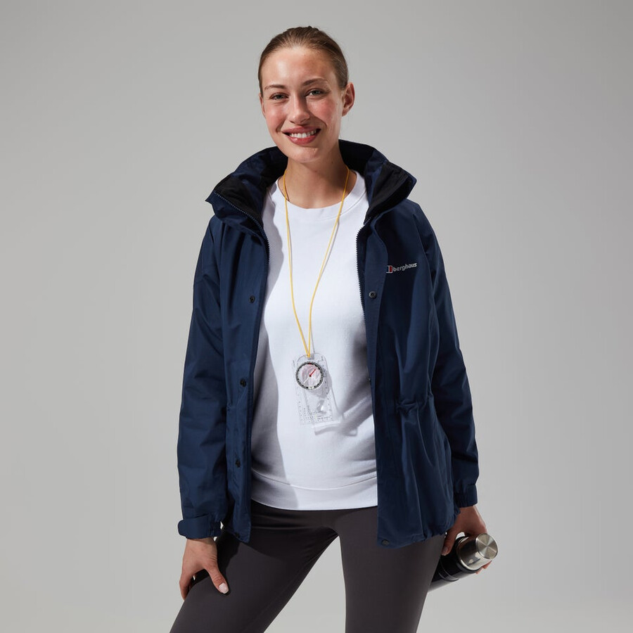 womens glissade gore-tex interactive jacket - dark blue berghaus