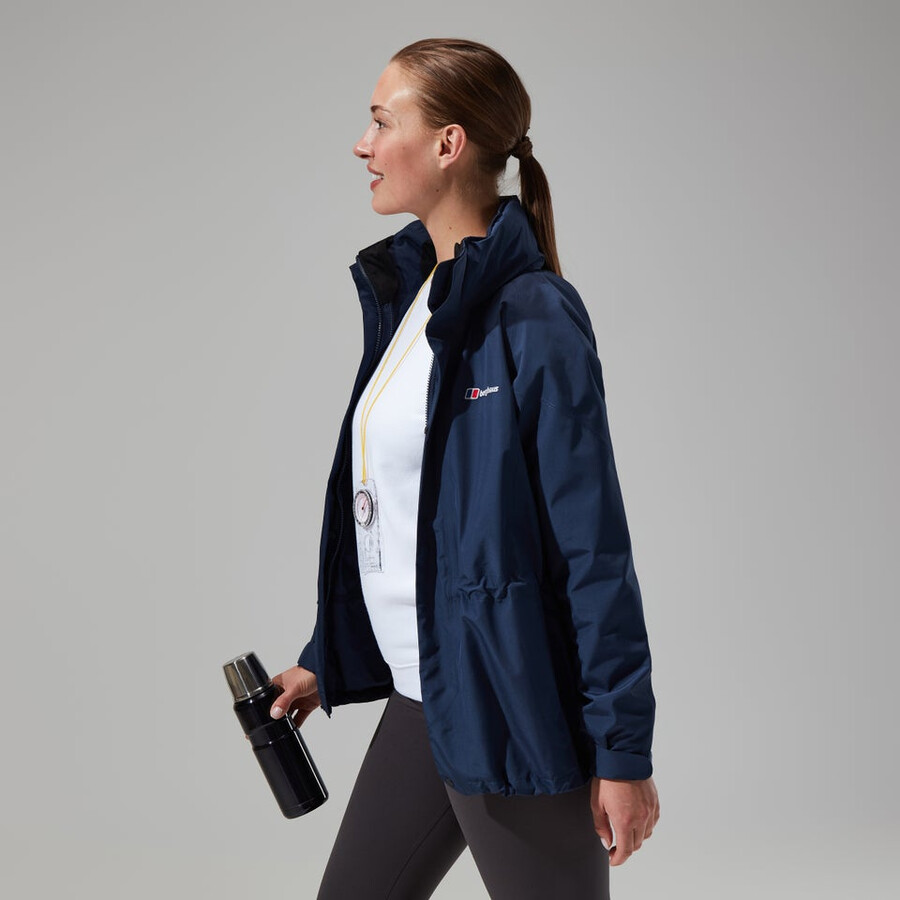 womens glissade gore-tex interactive jacket - dark blue berghaus