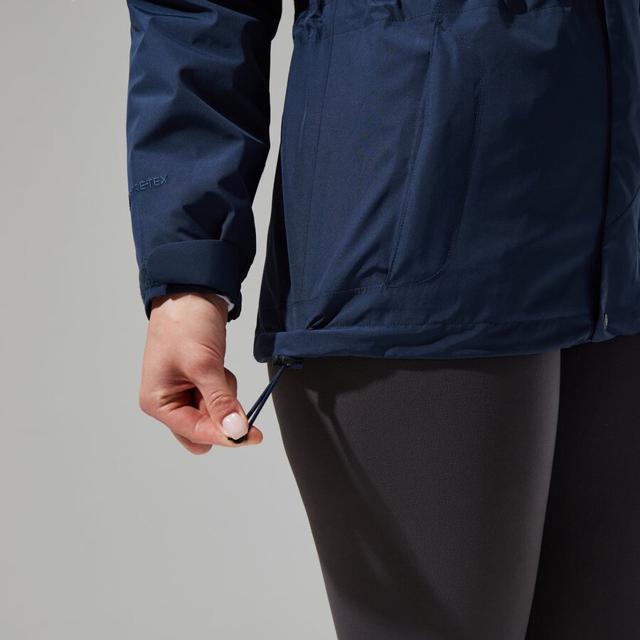 womens glissade gore-tex interactive jacket - dark blue berghaus