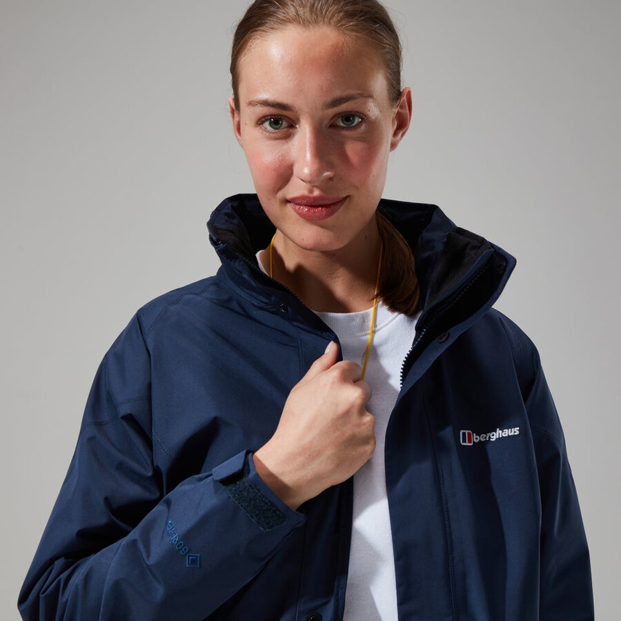 womens glissade gore-tex interactive jacket - dark blue berghaus