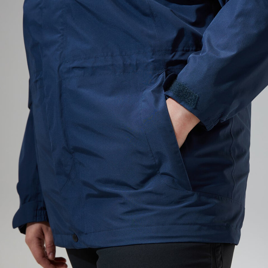 womens glissade gore-tex interactive jacket - dark blue berghaus