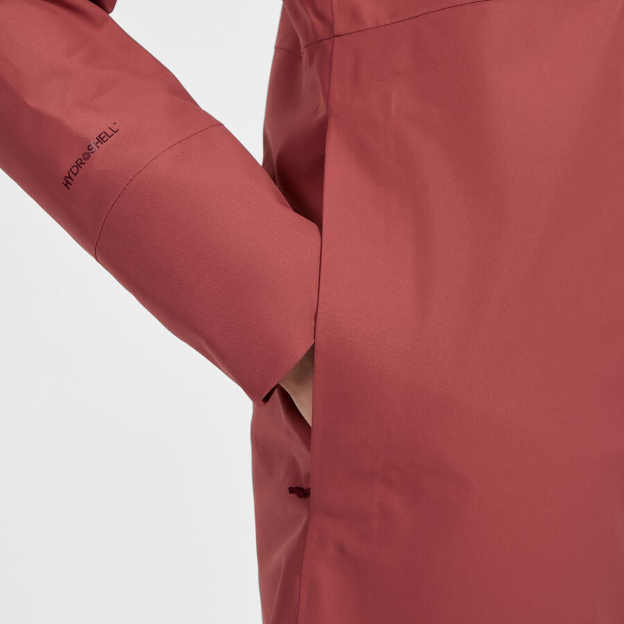 womens omeara long waterproof jacket - red berghaus