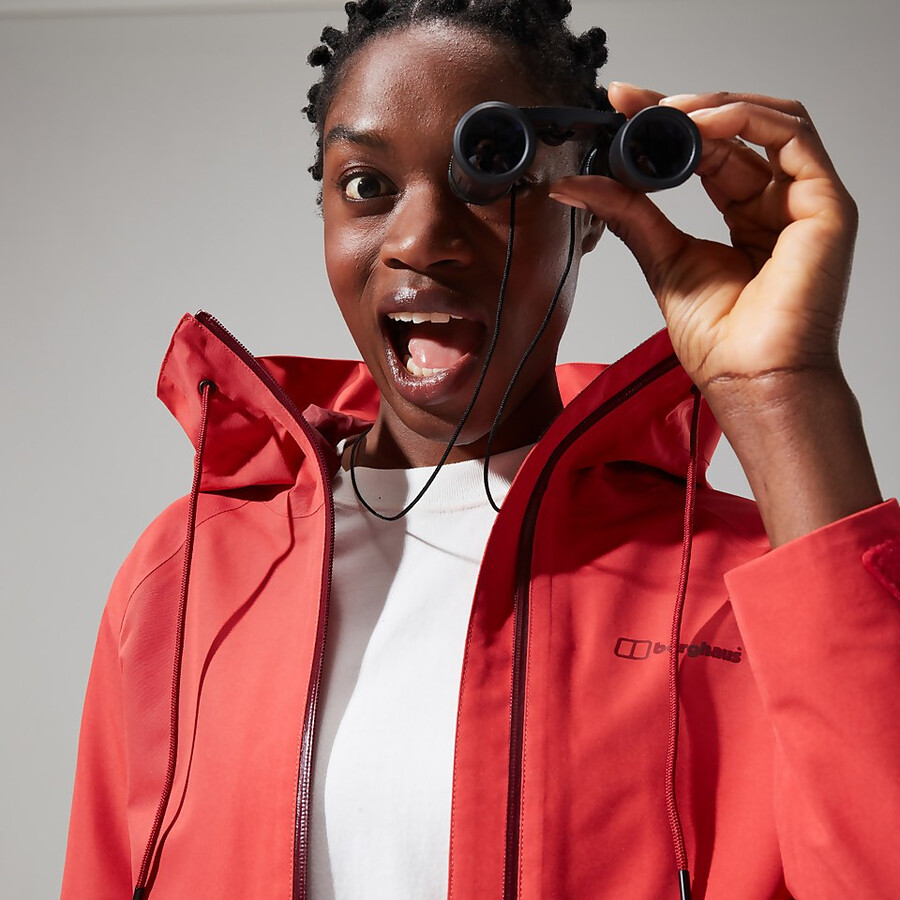 womens highraise gore-tex jacket - red berghaus