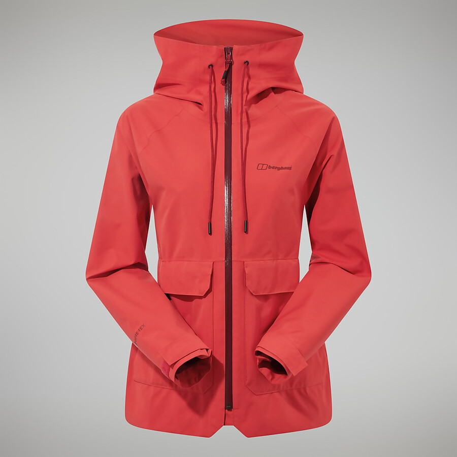 womens highraise gore-tex jacket - red berghaus