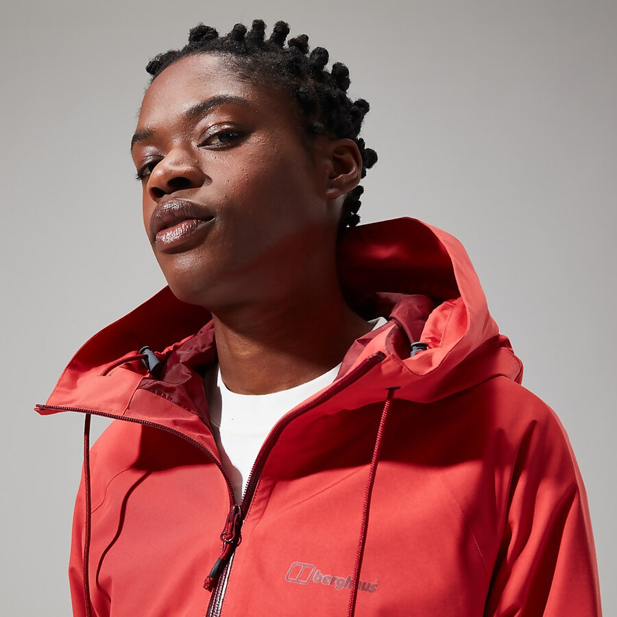 womens highraise gore-tex jacket - red berghaus
