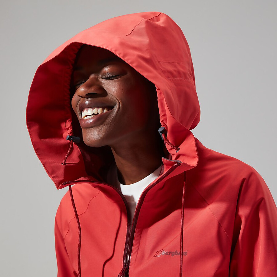 womens highraise gore-tex jacket - red berghaus