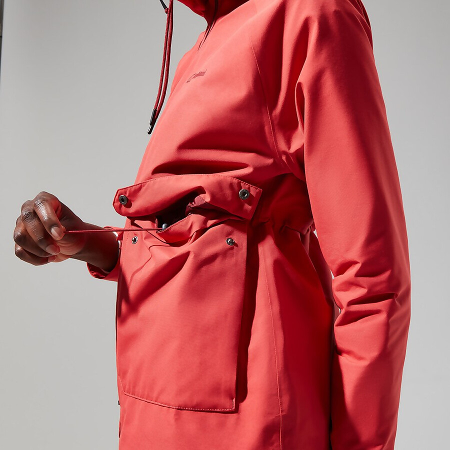 womens highraise gore-tex jacket - red berghaus