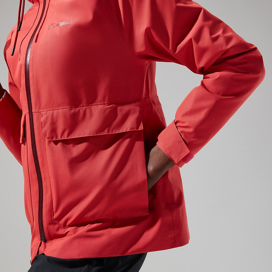 womens highraise gore-tex jacket - red berghaus