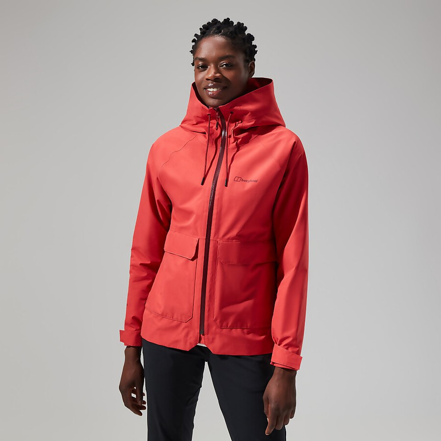 womens highraise gore-tex jacket - red berghaus