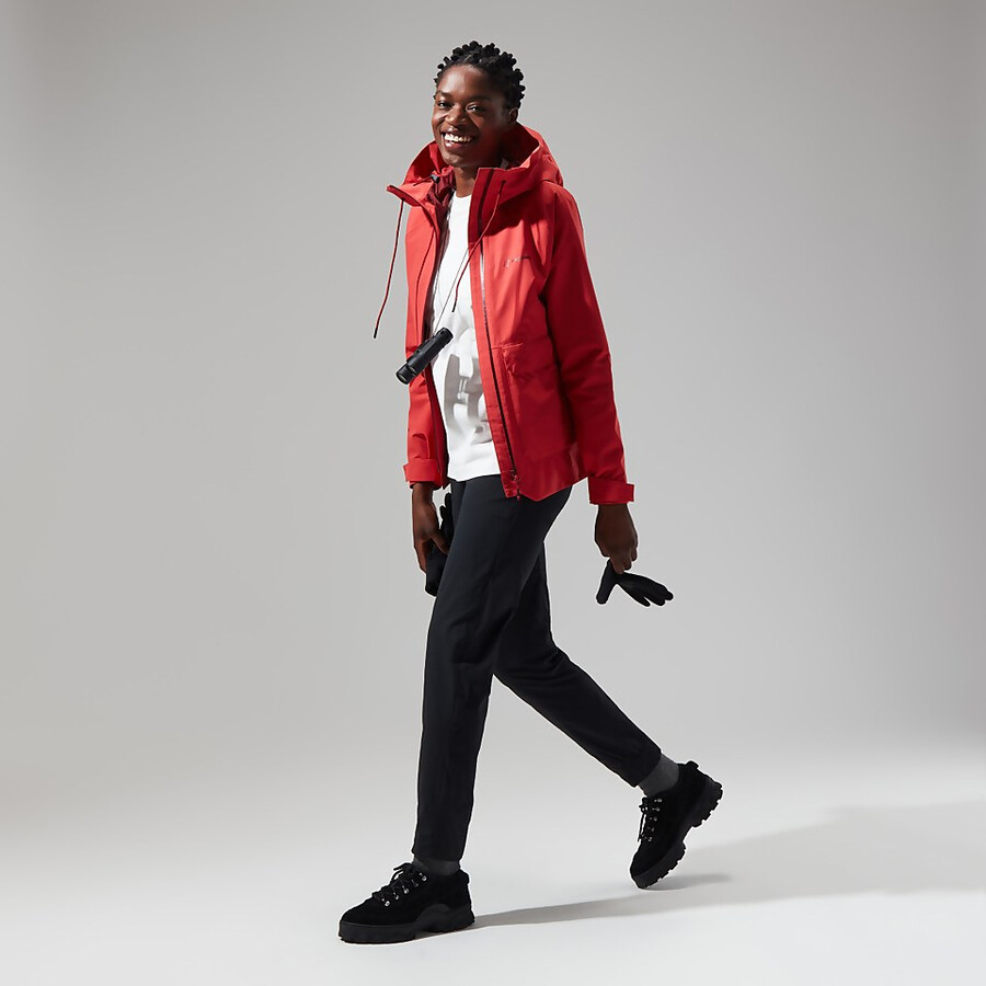 womens highraise gore-tex jacket - red berghaus