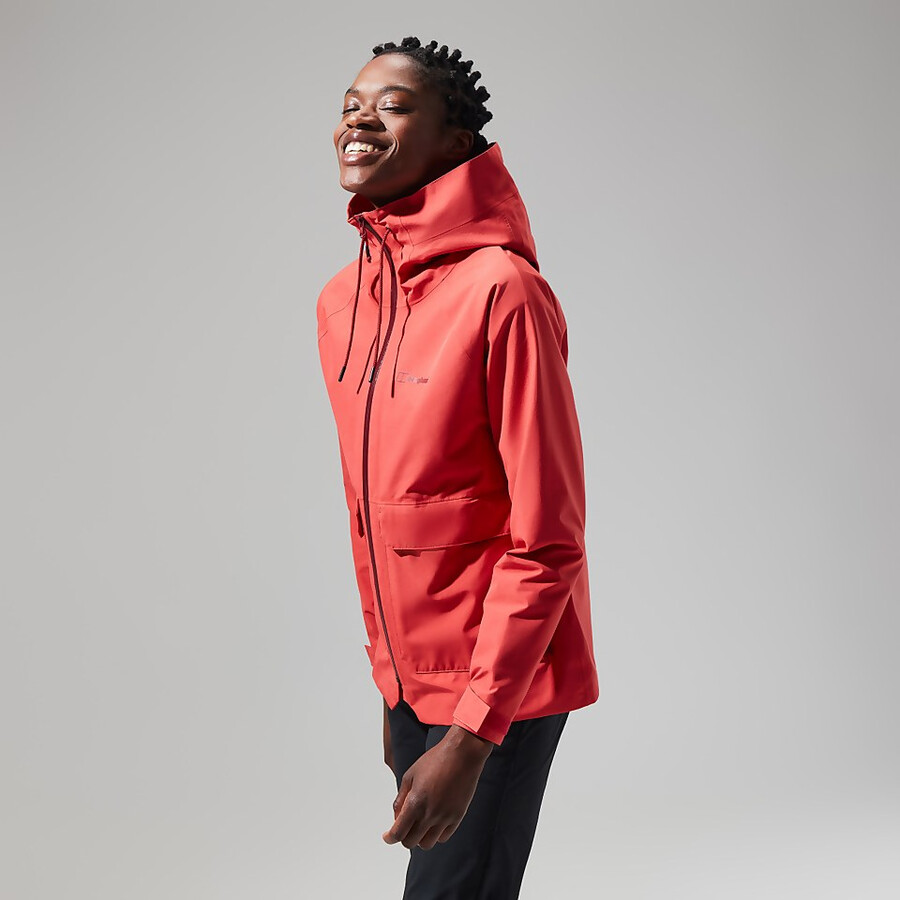 womens highraise gore-tex jacket - red berghaus