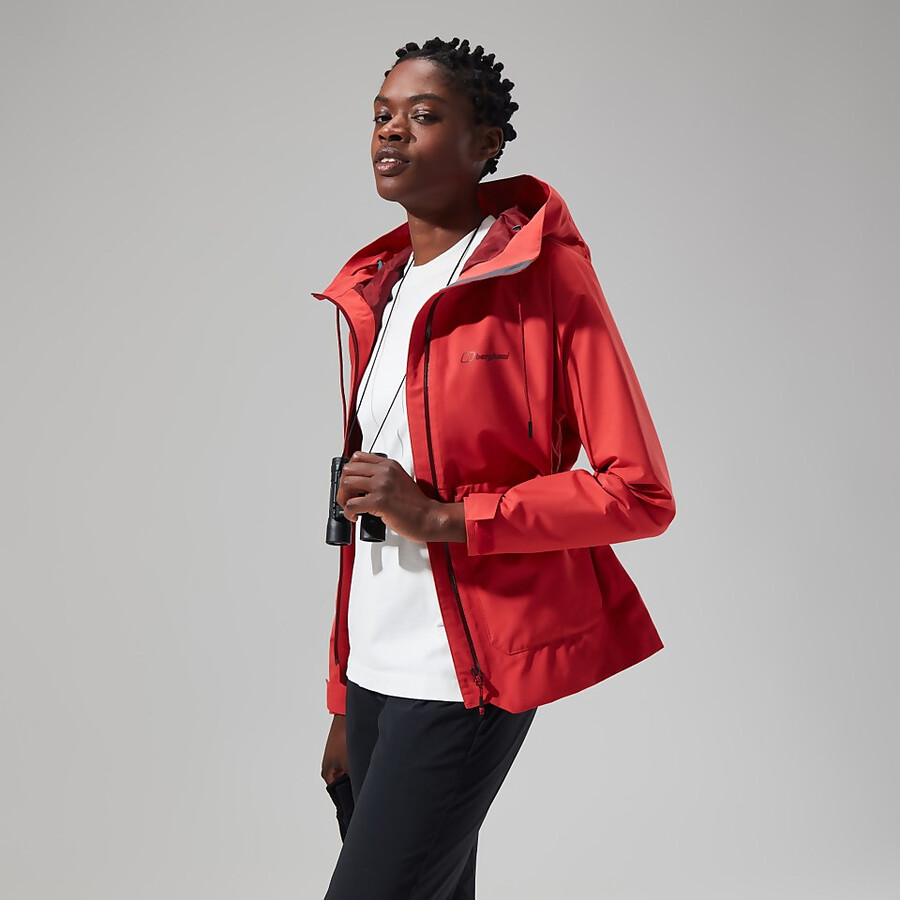 womens highraise gore-tex jacket - red berghaus