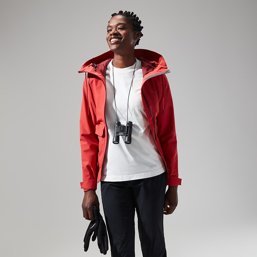 womens highraise gore-tex jacket - red berghaus