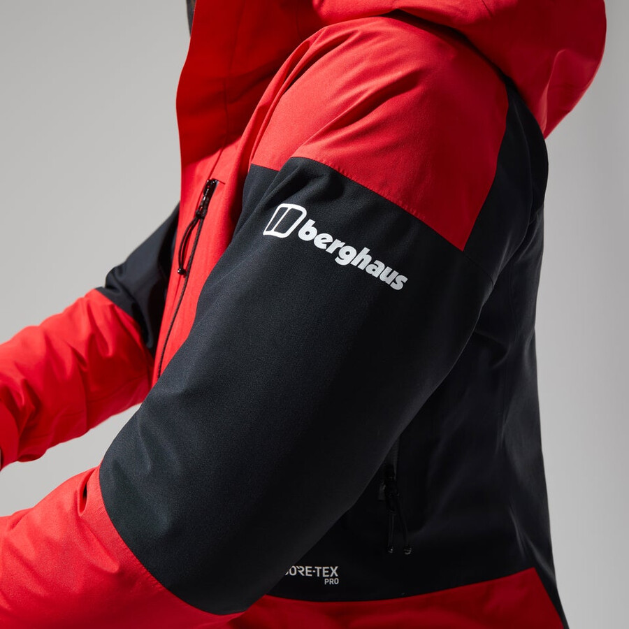 womens mtn guide gore-tex pro jacket - redblack berghaus