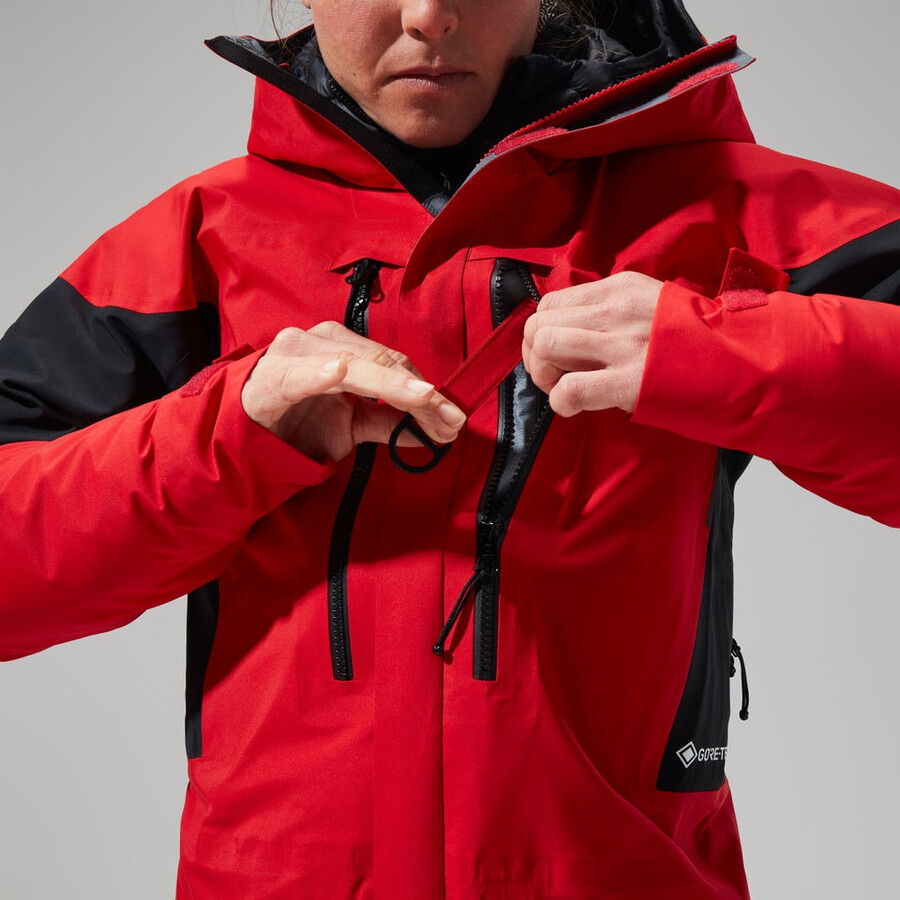 womens mtn guide gore-tex pro jacket - redblack berghaus