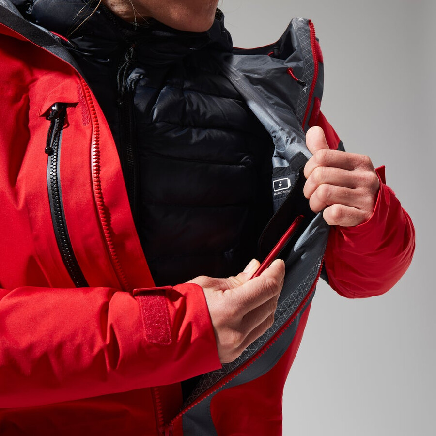 womens mtn guide gore-tex pro jacket - redblack berghaus