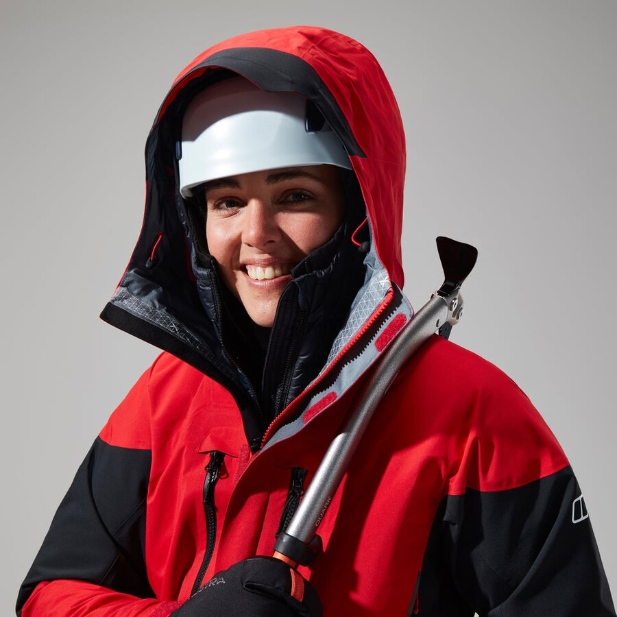 womens mtn guide gore-tex pro jacket - redblack berghaus