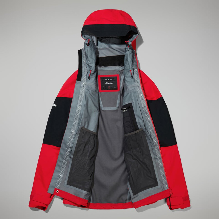 womens mtn guide gore-tex pro jacket - redblack berghaus