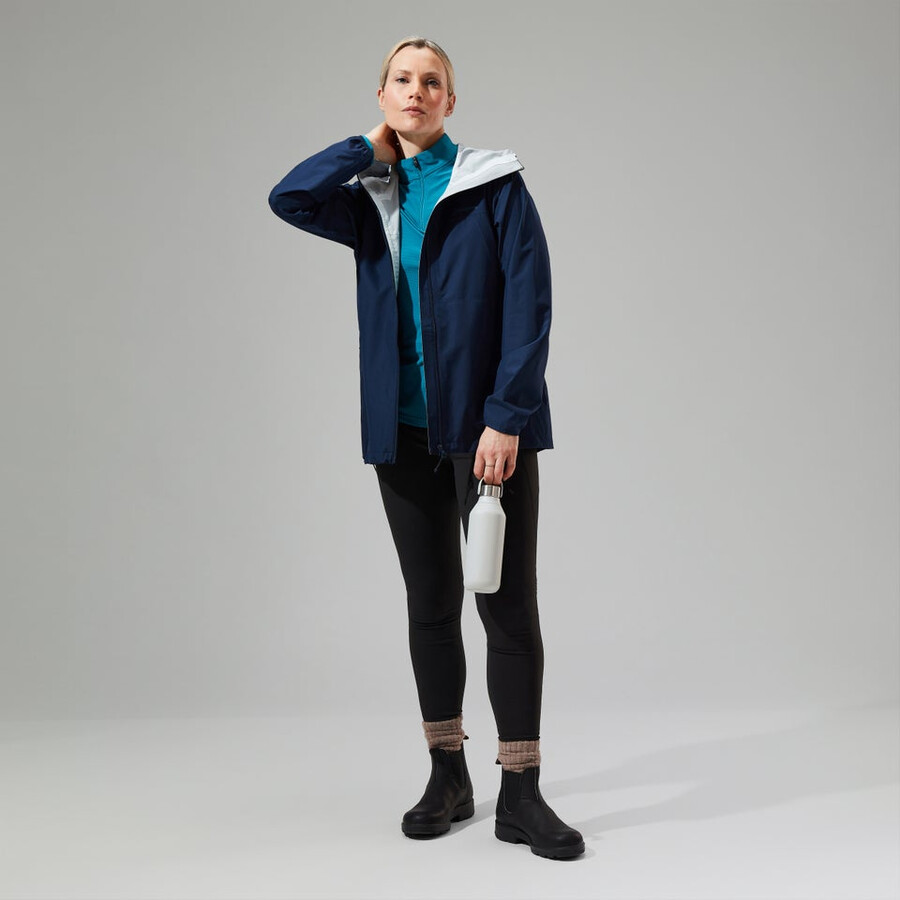 womens deluge pro 3.0 waterproof jacket - blue berghaus