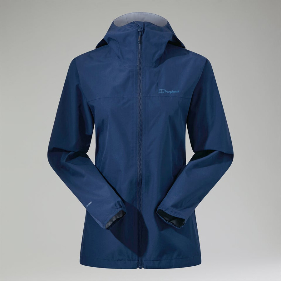 womens deluge pro 3.0 waterproof jacket - blue berghaus