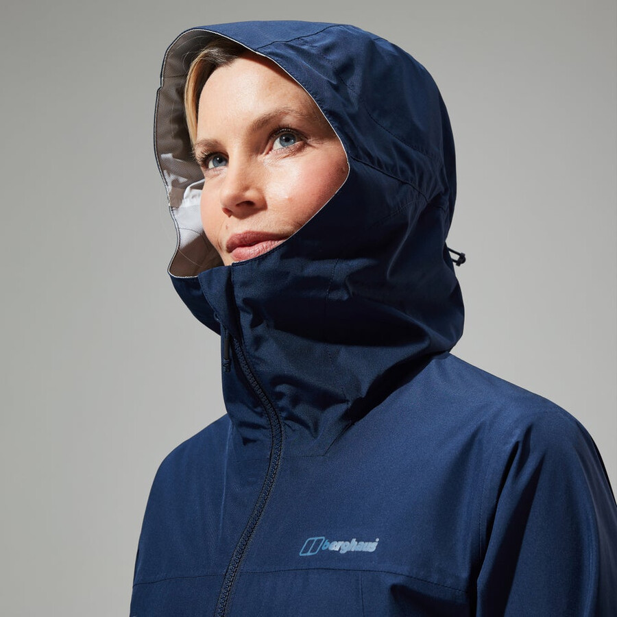 womens deluge pro 3.0 waterproof jacket - blue berghaus