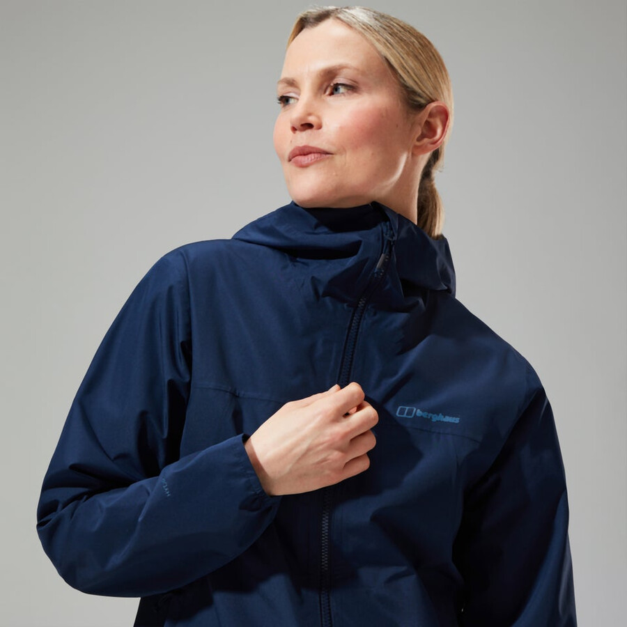 womens deluge pro 3.0 waterproof jacket - blue berghaus