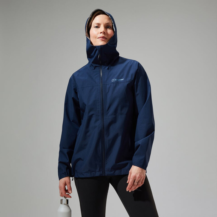 womens deluge pro 3.0 waterproof jacket - blue berghaus