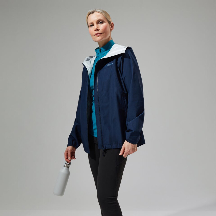 womens deluge pro 3.0 waterproof jacket - blue berghaus