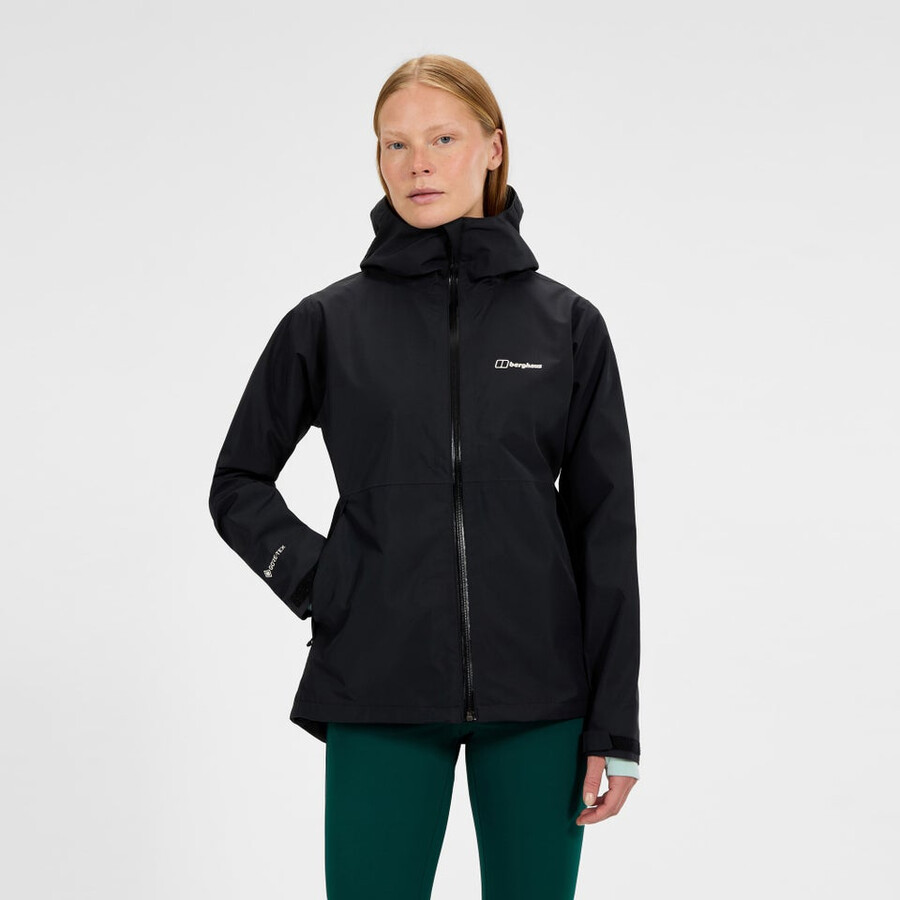 womens bramblfell interactive gore-tex waterproof jacket - black berghaus