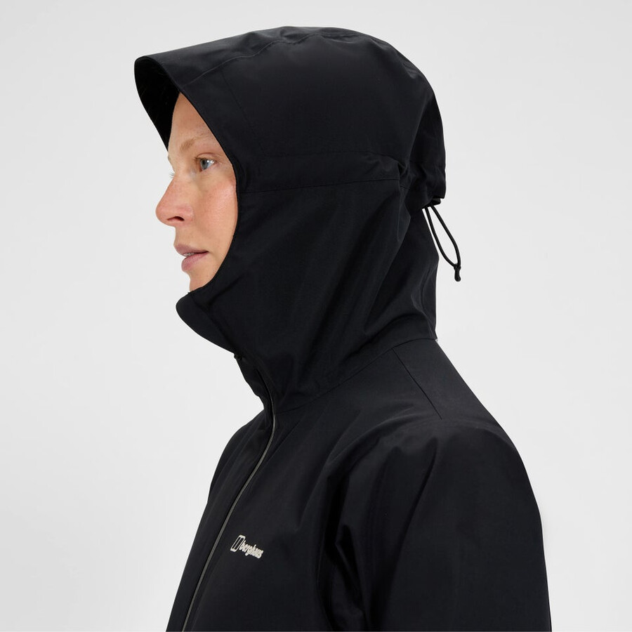 womens bramblfell interactive gore-tex waterproof jacket - black berghaus