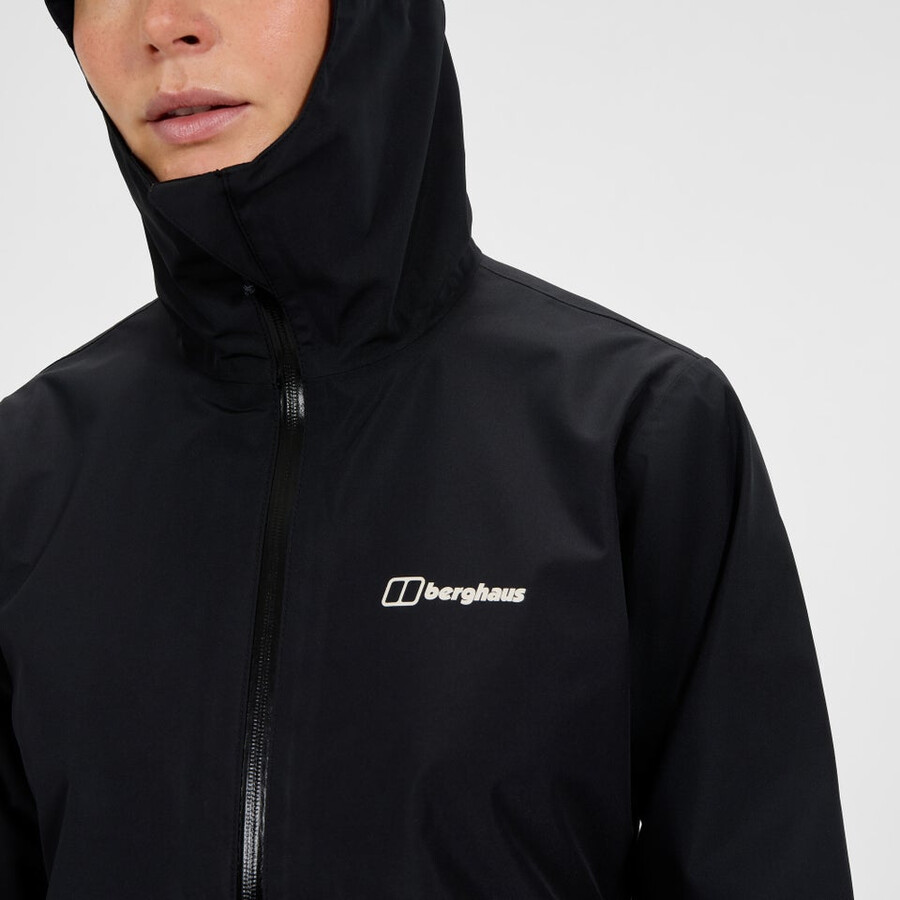 womens bramblfell interactive gore-tex waterproof jacket - black berghaus