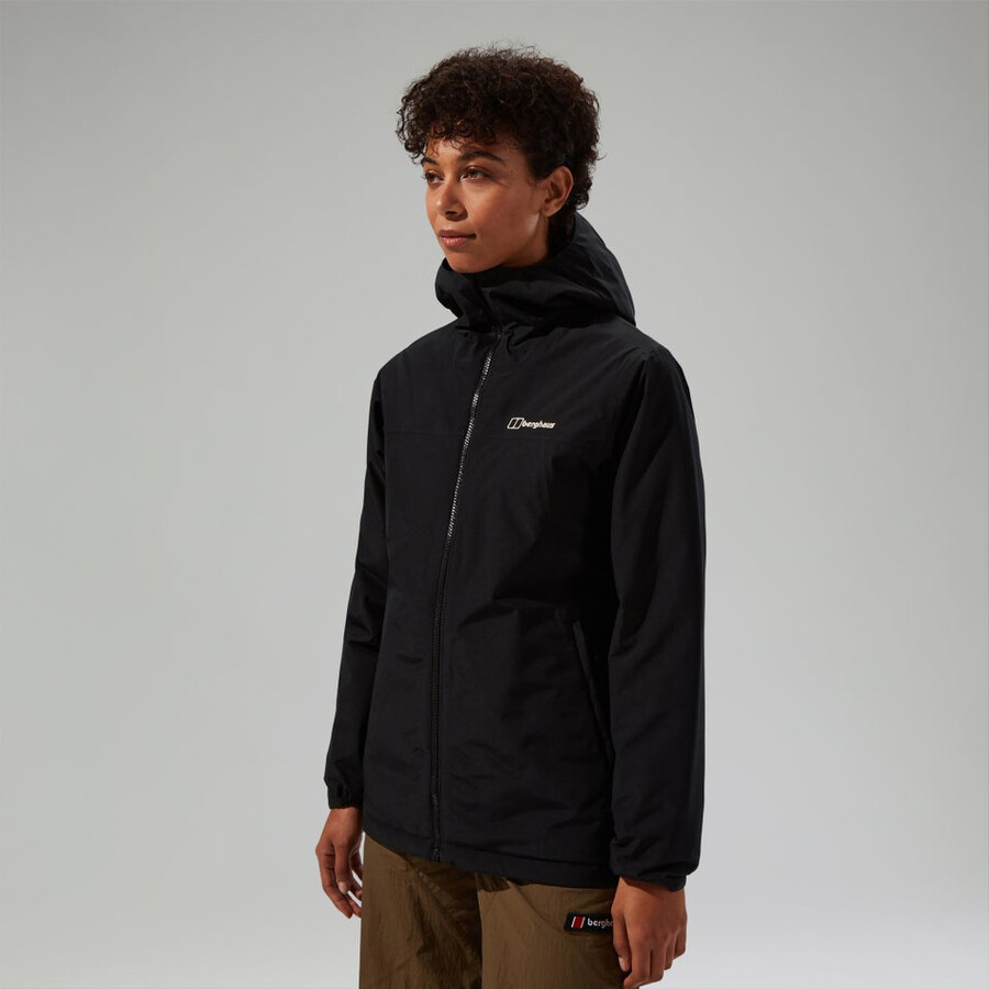 womens deluge pro 3.0 insulated waterproof jacket - black berghaus