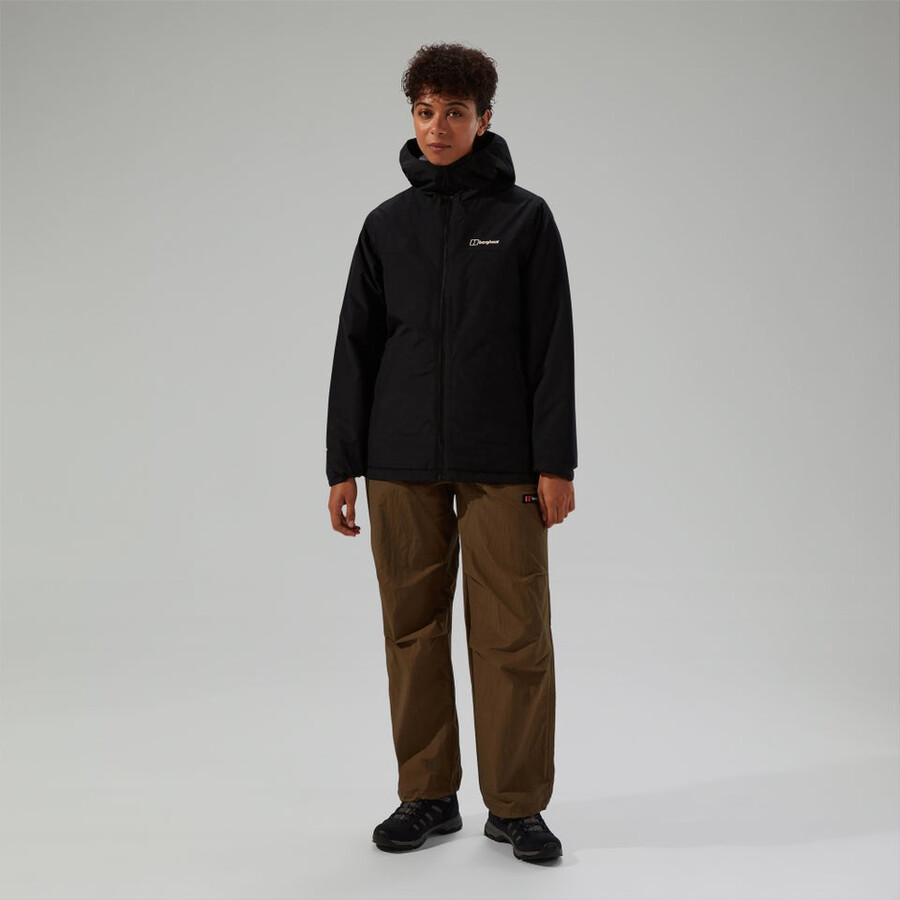 womens deluge pro 3.0 insulated waterproof jacket - black berghaus