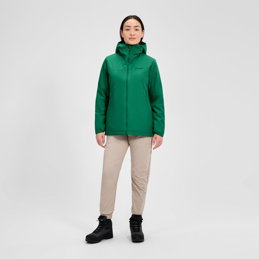 womens deluge pro 3.0 insulated jacket - green berghaus