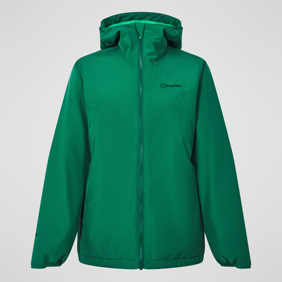 womens deluge pro 3.0 insulated jacket - green berghaus