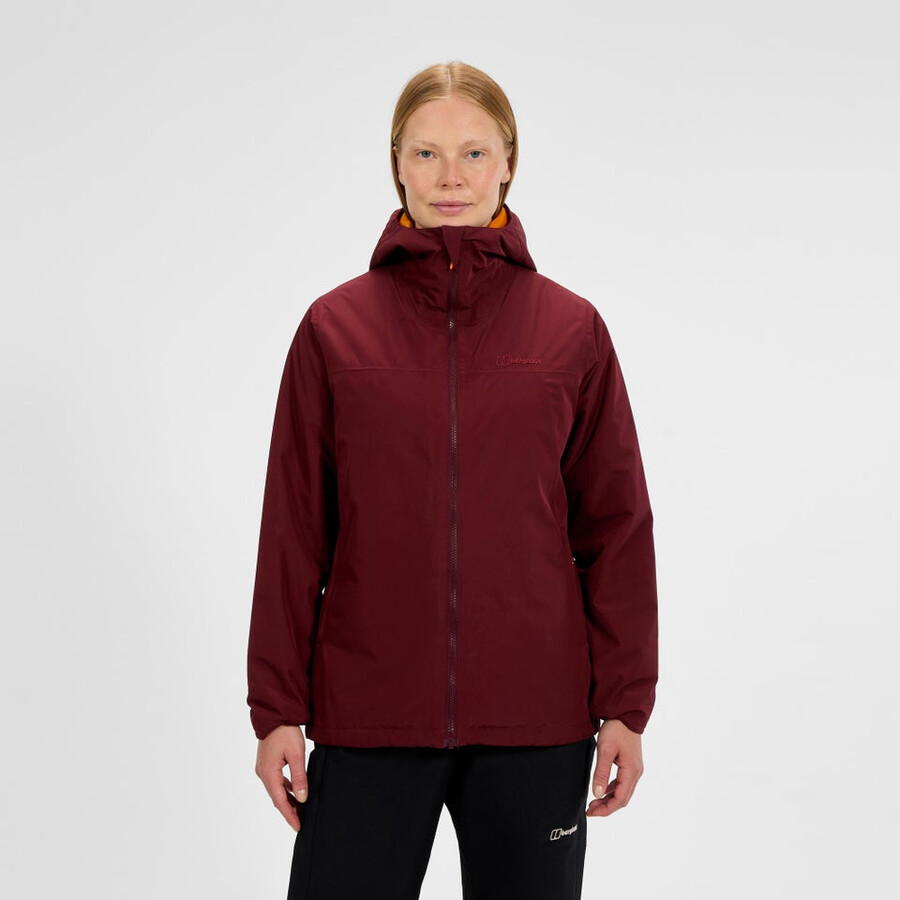 womens deluge pro 3.0 insulated jacket - red berghaus