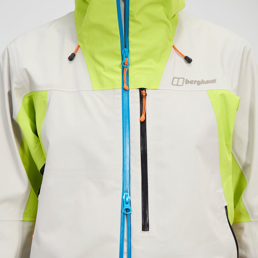 womens ridge-seeker gore-tex waterproof jacket - greyyellow berghaus