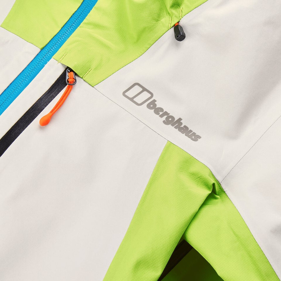 womens ridge-seeker gore-tex waterproof jacket - greyyellow berghaus