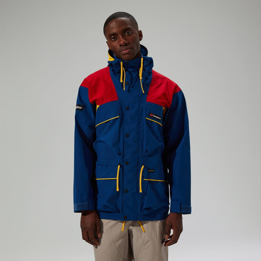 unisex trango gore-tex waterproof jacket - bluered berghaus