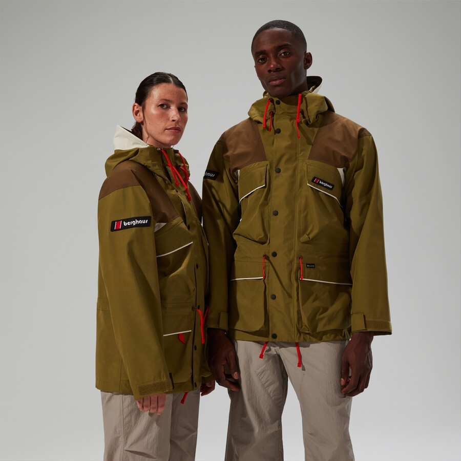 unisex trango gore-tex waterproof jacket - greenbrown berghaus