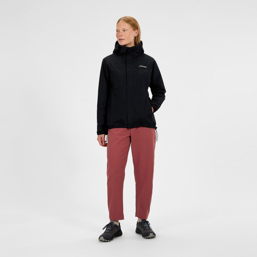 womens hillwalker 2.0 interactive gore-tex waterproof jacket - black berghaus