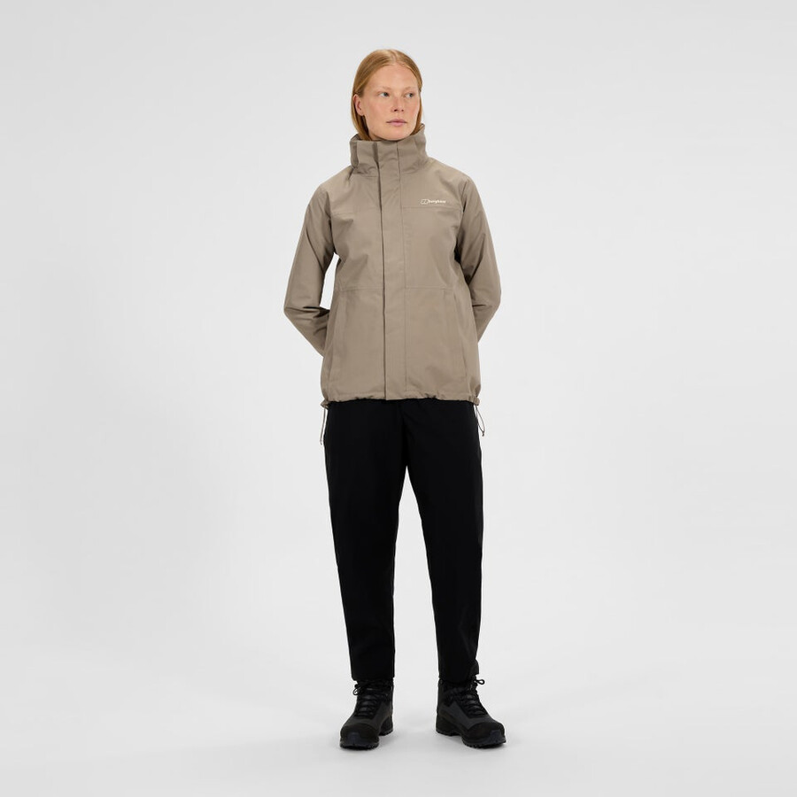 womens hillwalker 2.0 interactive gore-tex waterproof jacket - natural berghaus