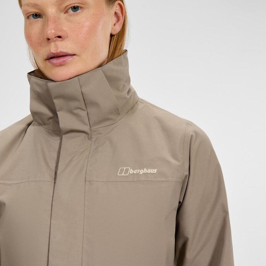 womens hillwalker 2.0 interactive gore-tex waterproof jacket - natural berghaus