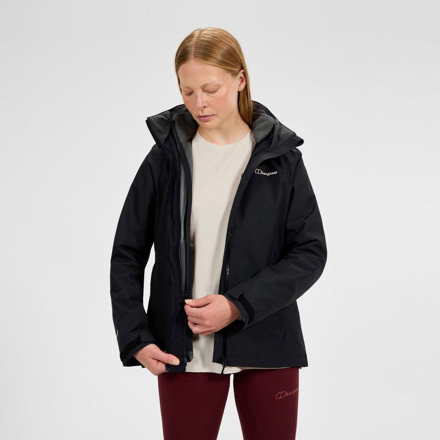 womens roam gemini 3in1 jacket - blackgrey berghaus