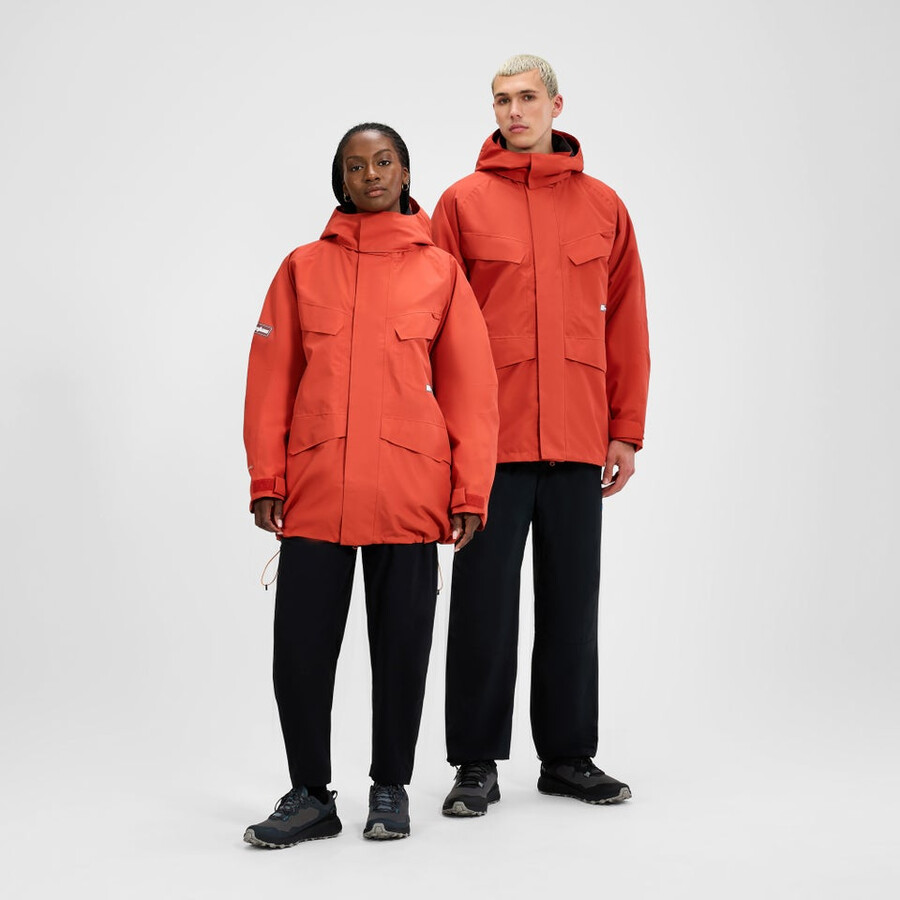 unisex volcanism parka - orange berghaus